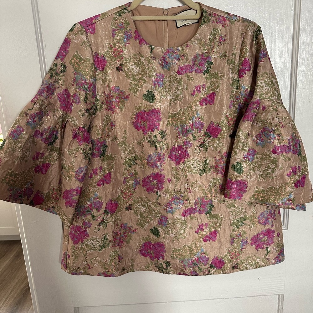 Tuckernuck Floral Blouse - Pink and Green - Picture 7 of 11